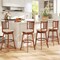 Counter Height Swivel Chairs with Upholstered Seats & Backrest Set of 4